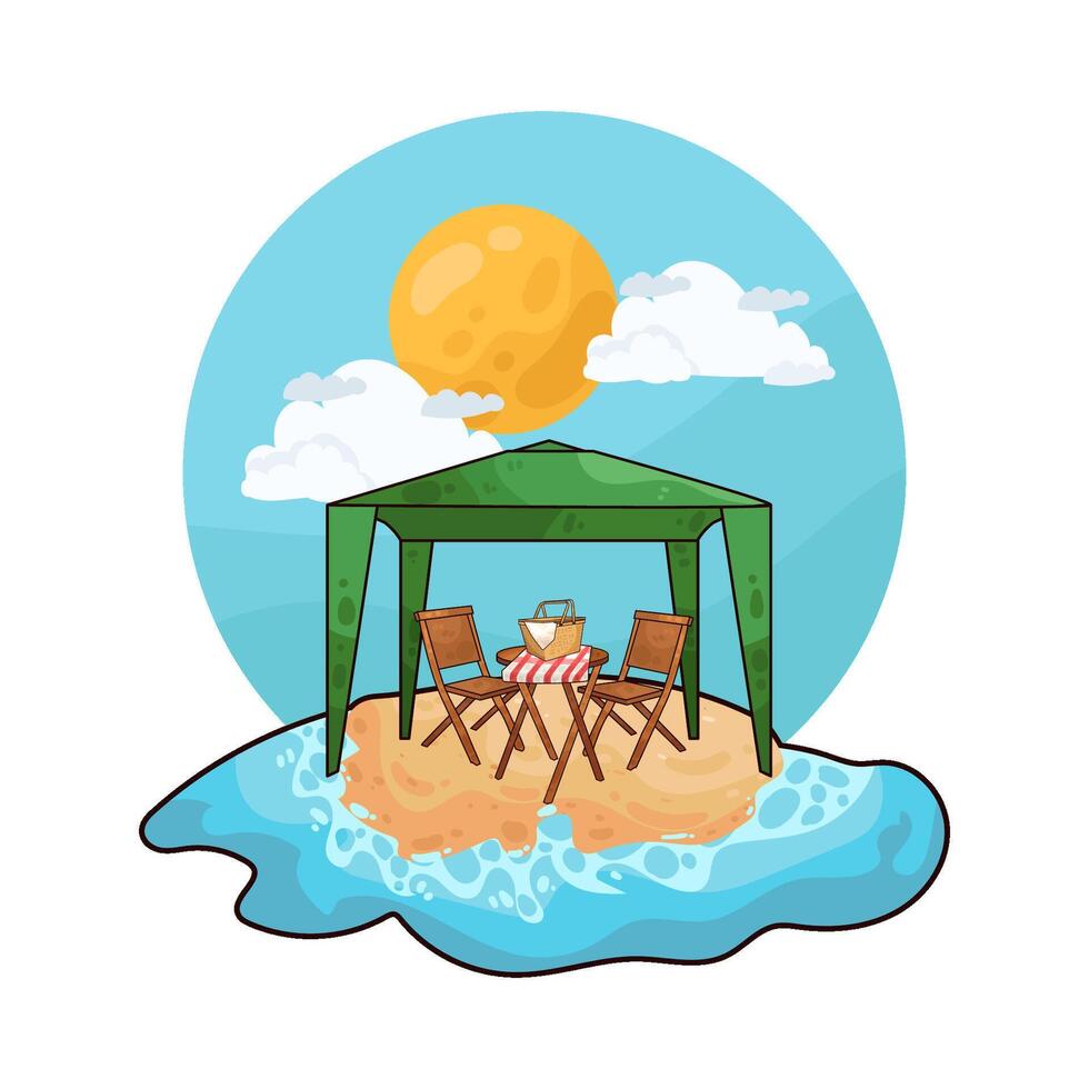 Illustration of canopy vector