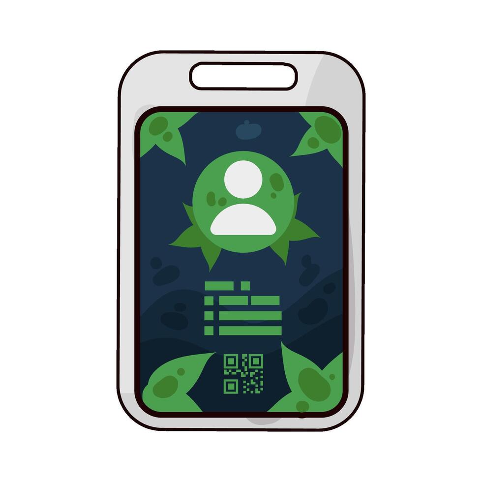Illustration of id card vector