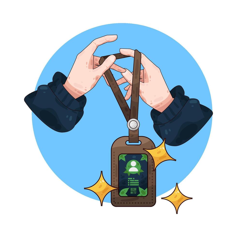 Illustration of id card vector