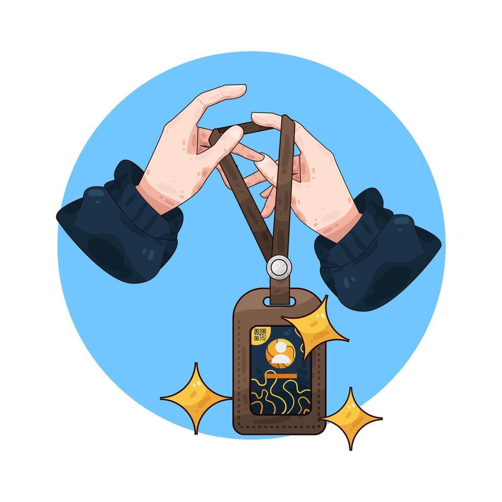 Illustration of id card vector