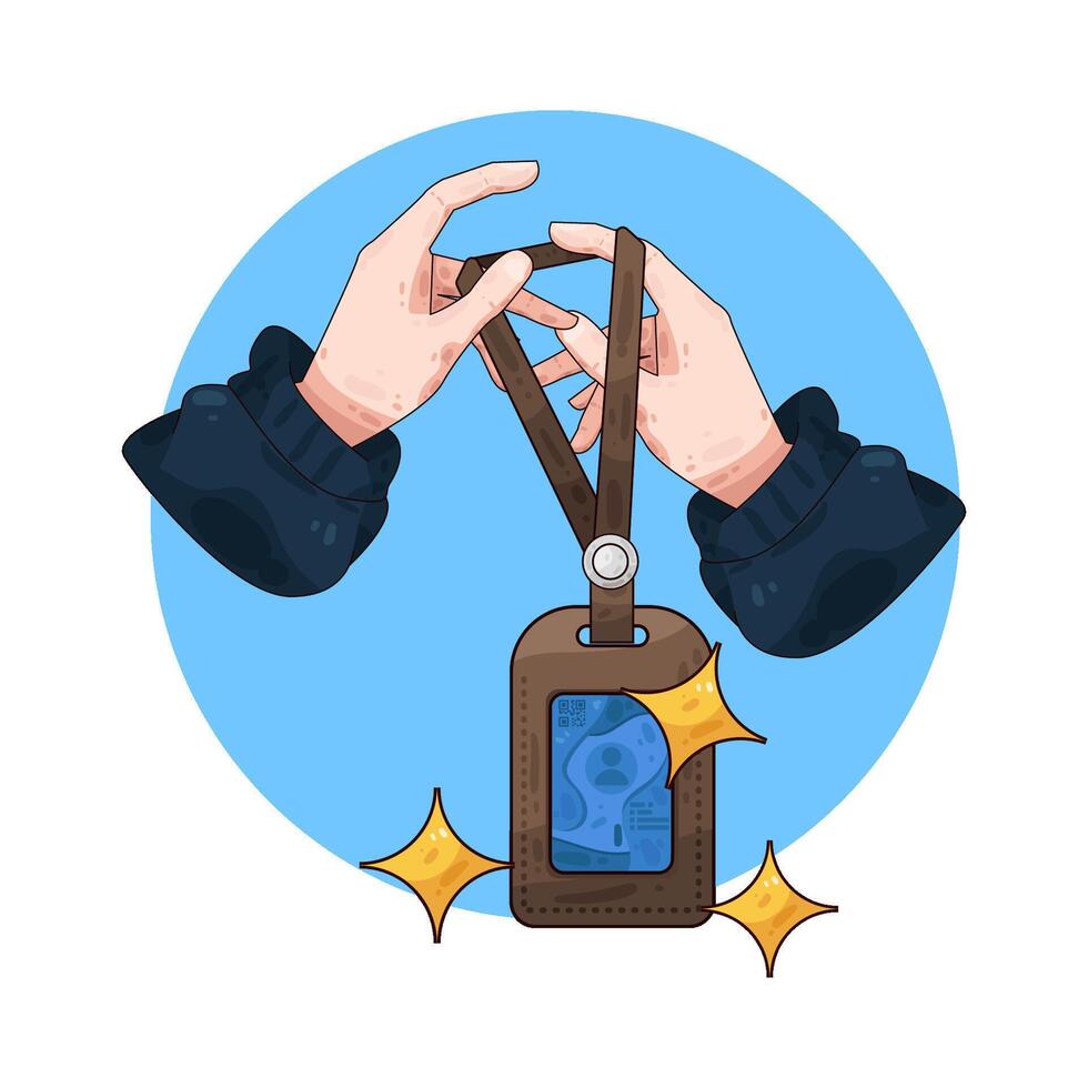 Illustration of id card vector