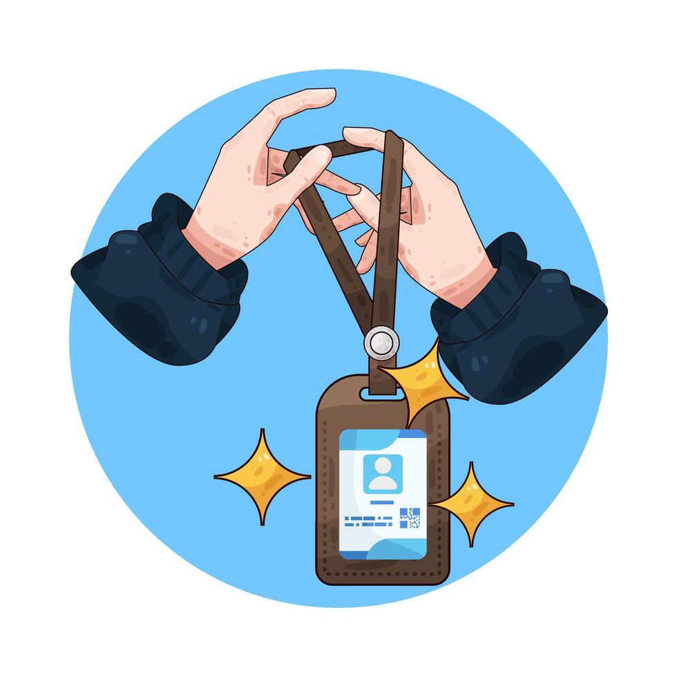 Illustration of id card vector