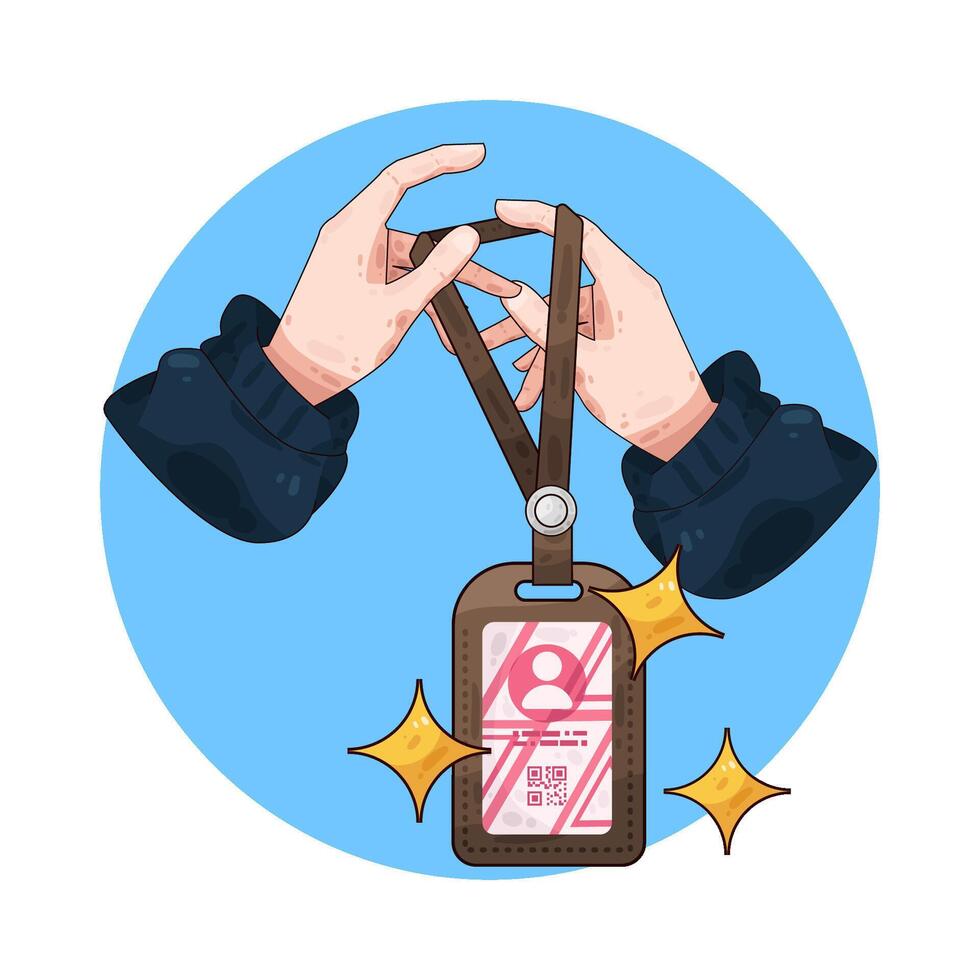 Illustration of id card vector