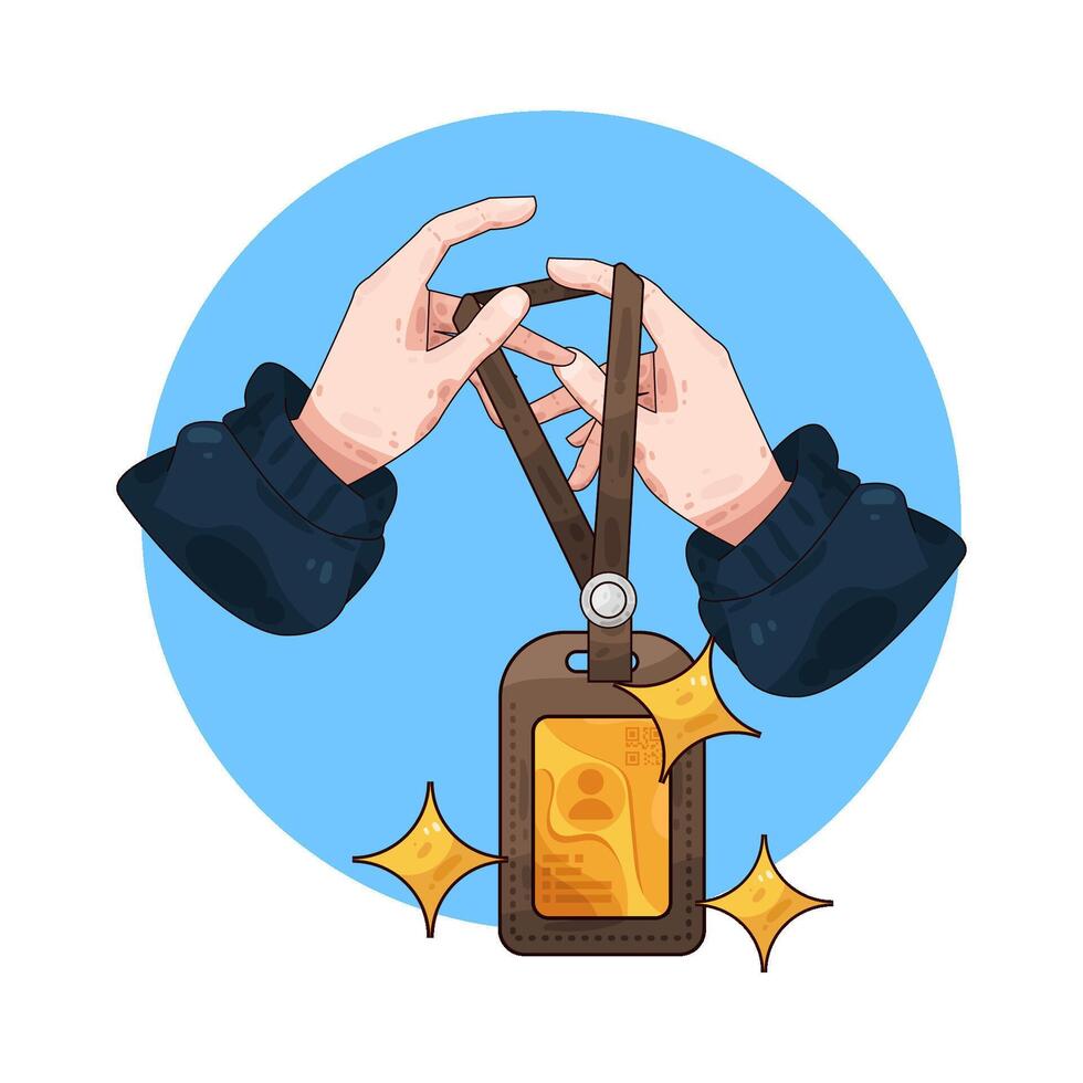 Illustration of id card vector
