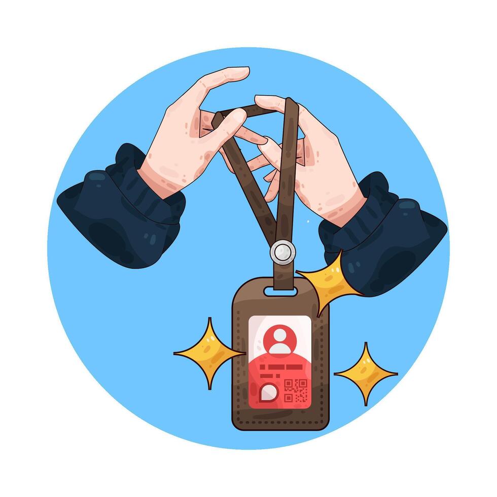 Illustration of id card vector