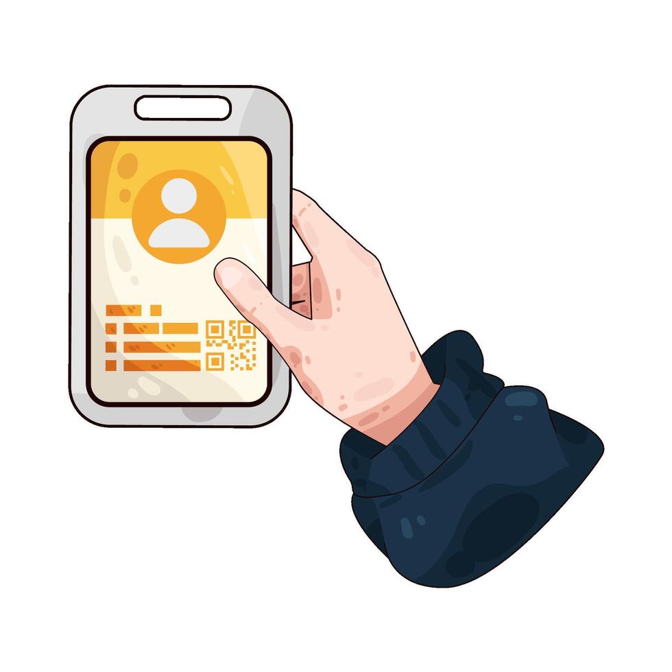 Illustration of id card vector