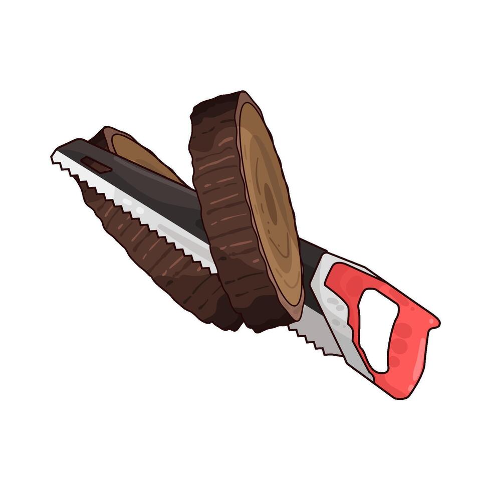 Illustration of wood cutting vector