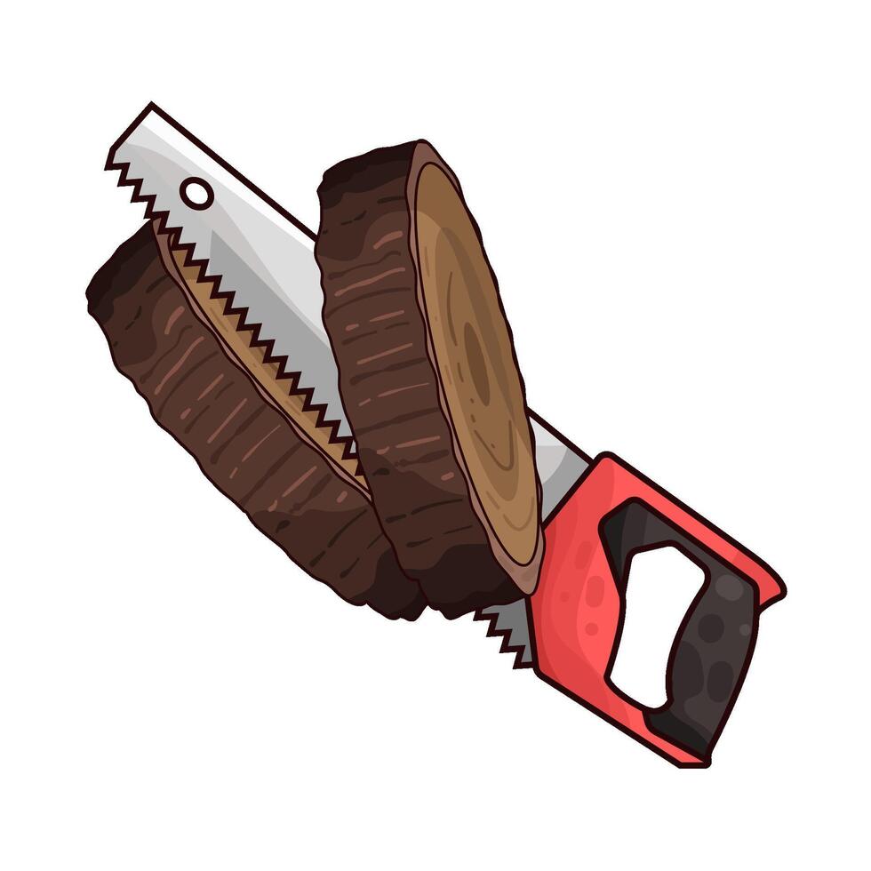 Illustration of wood cutting vector