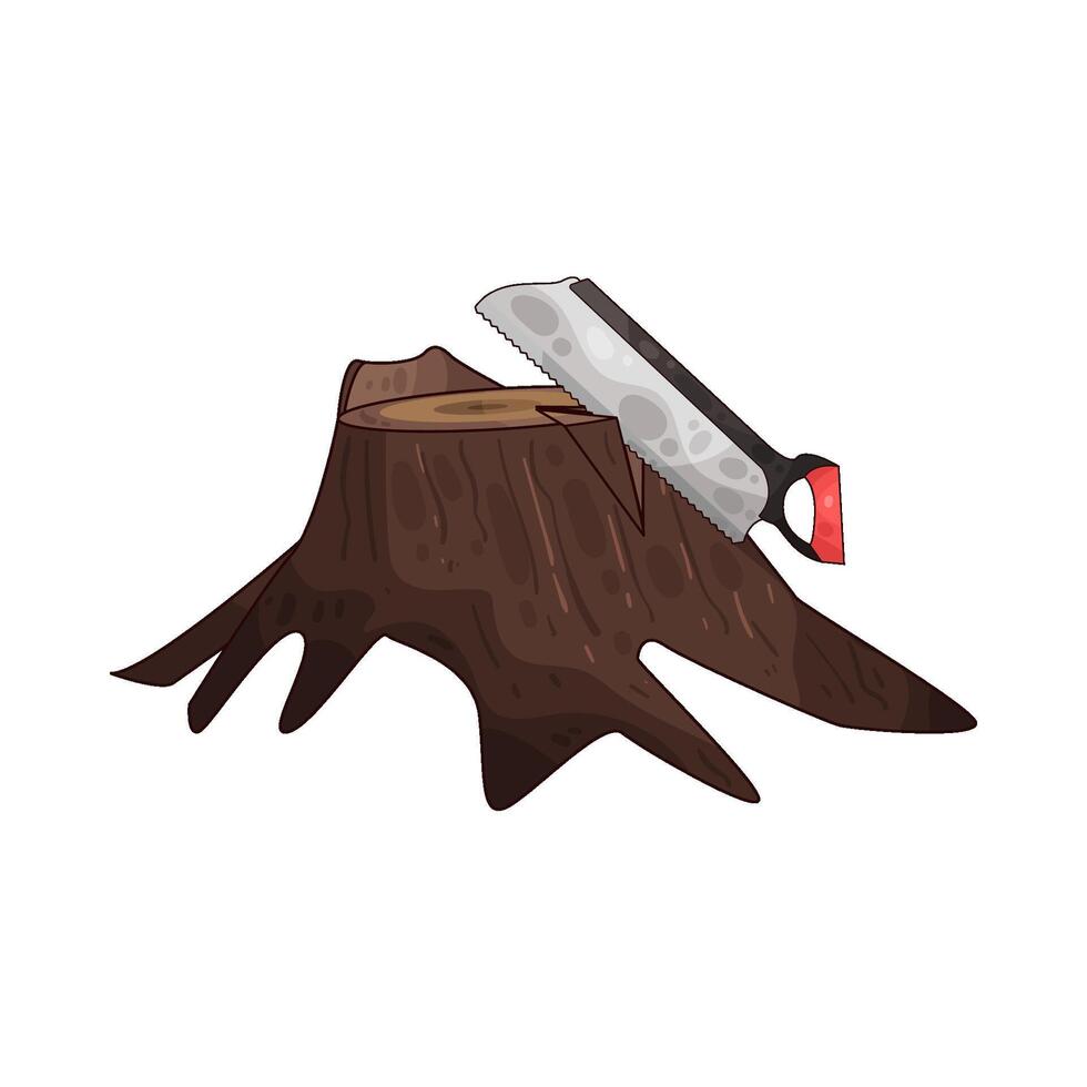 Illustration of wood cutting vector