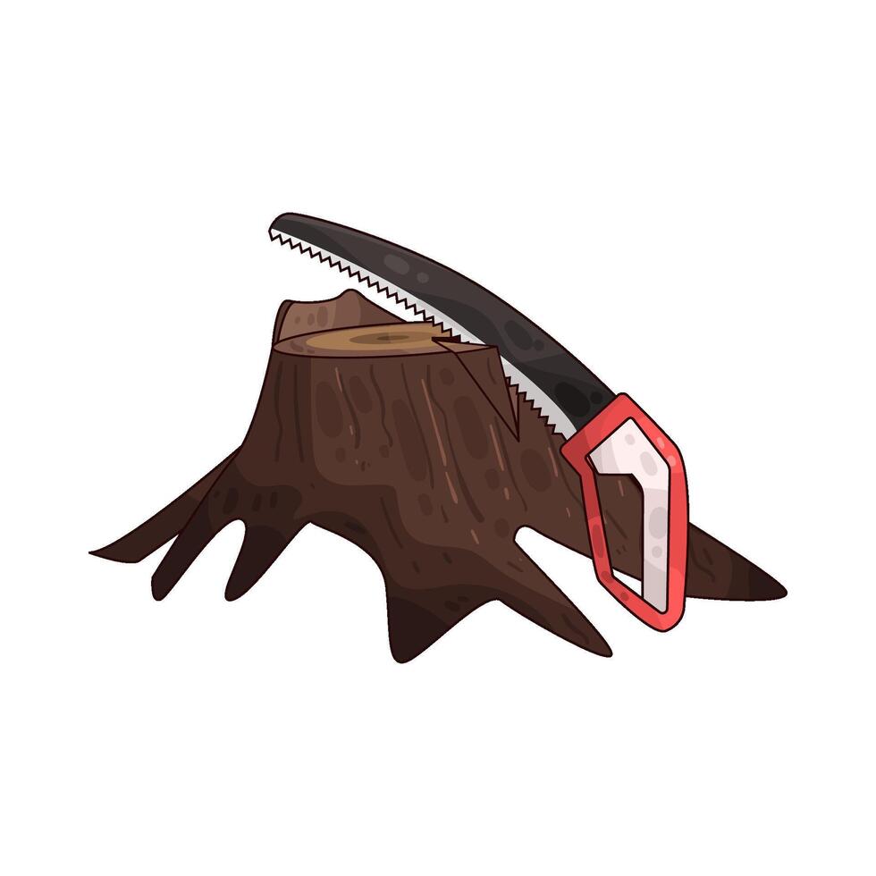 Illustration of wood cutting vector