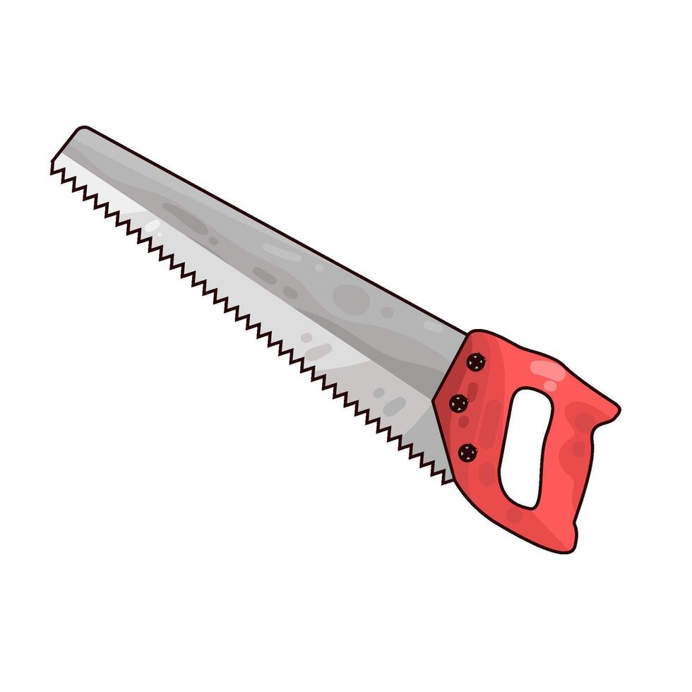 Illustration of hand saw vector