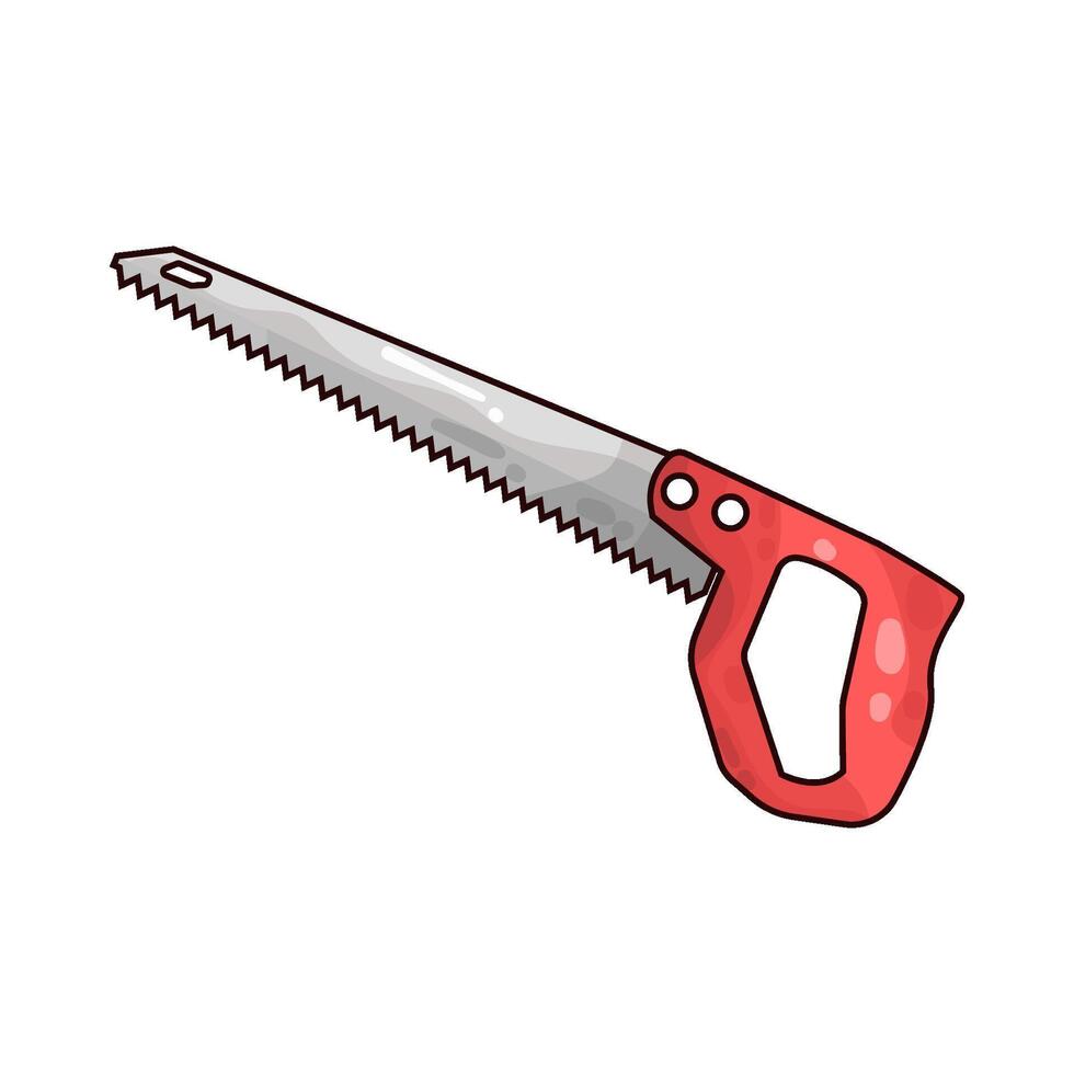 Illustration of hand saw vector