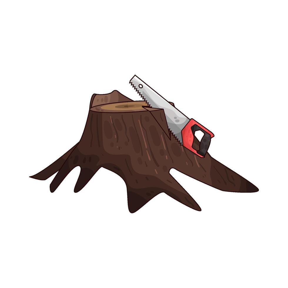 Illustration of wood cutting vector
