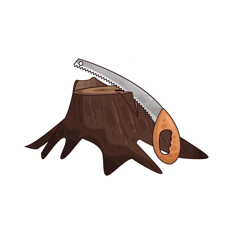 Illustration of wood cutting vector