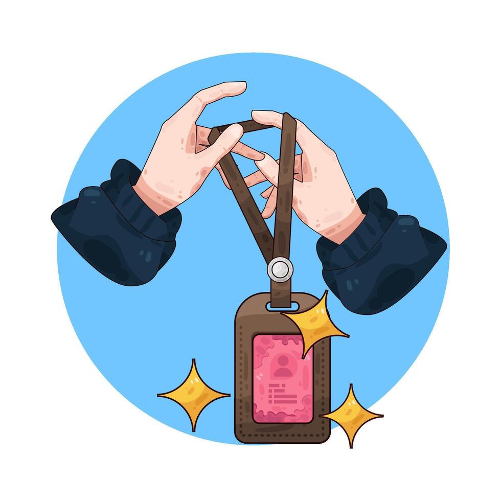 Illustration of id card vector
