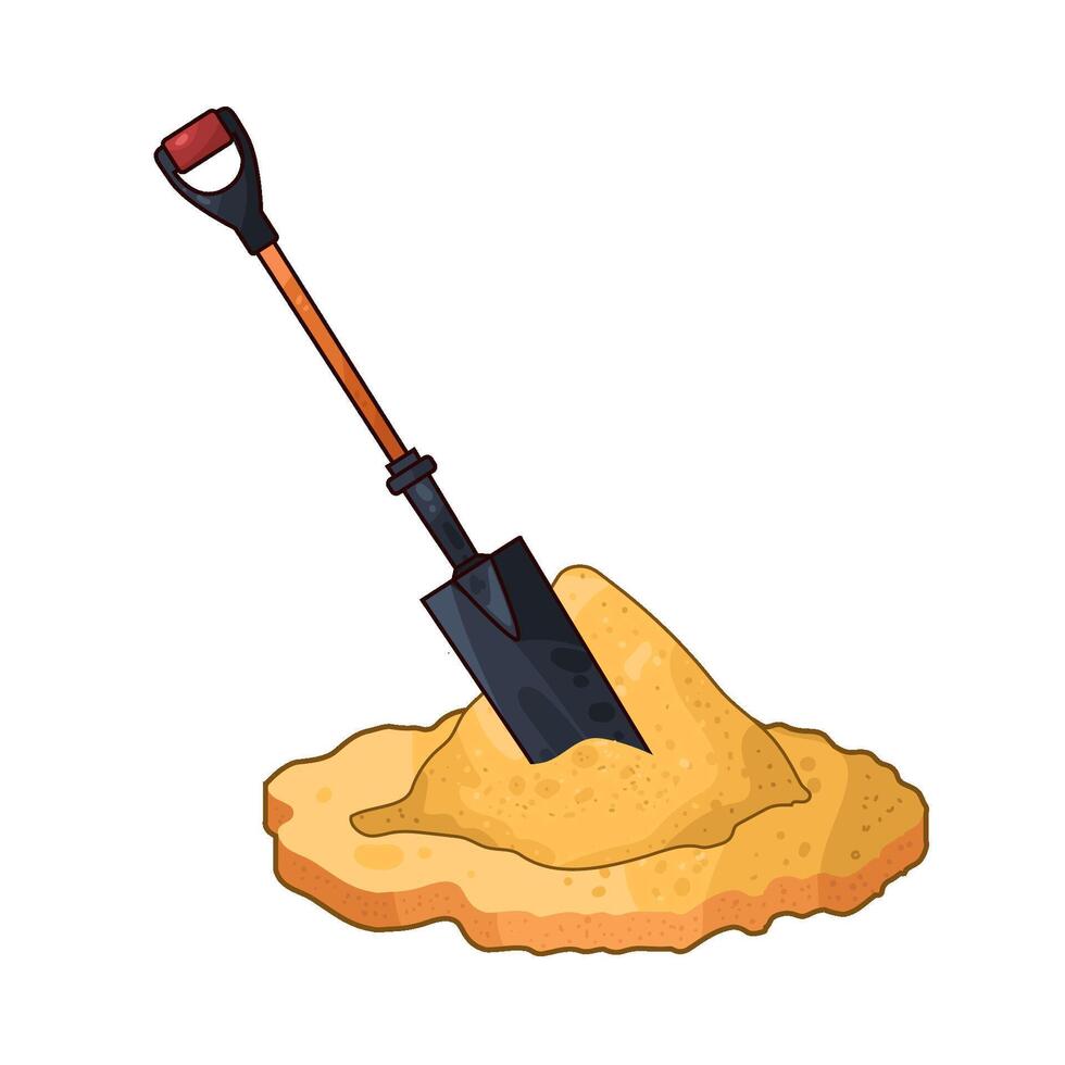 Illustration of sand shovel vector