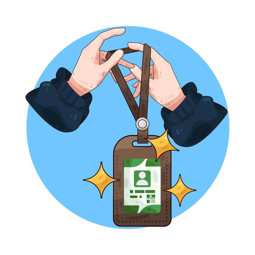 Illustration of id card vector