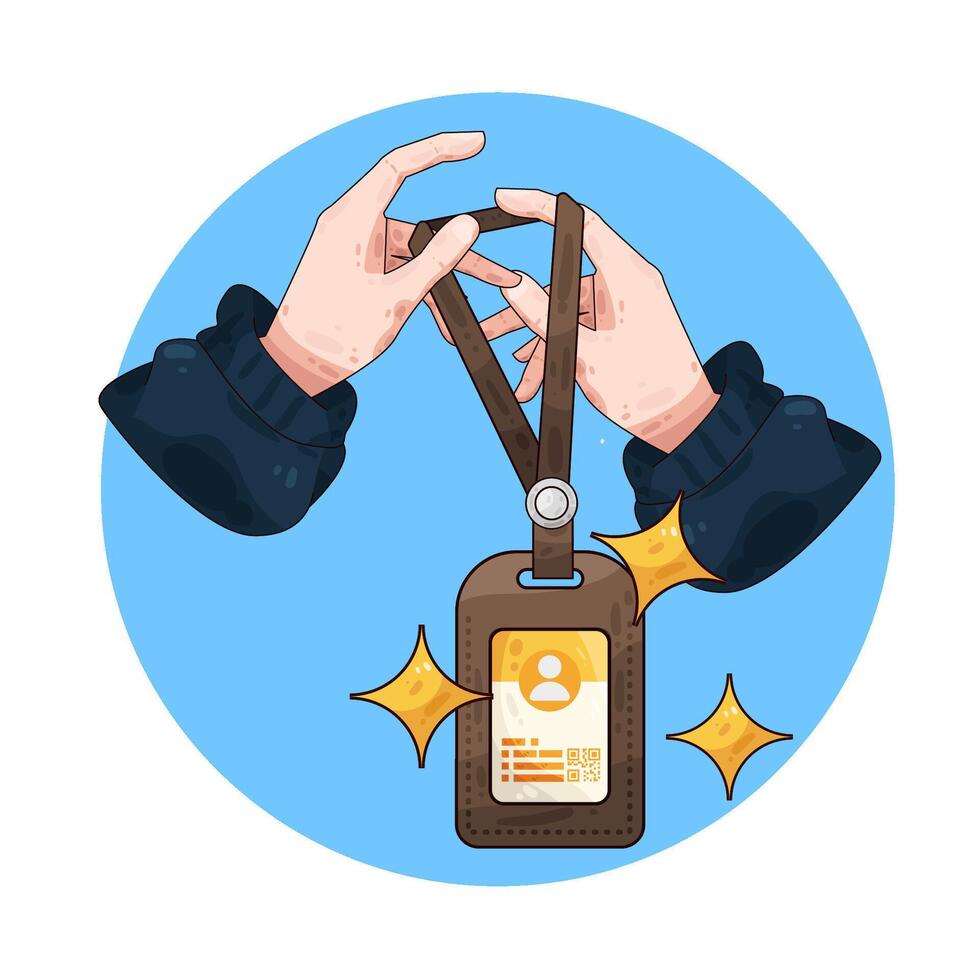 Illustration of id card vector