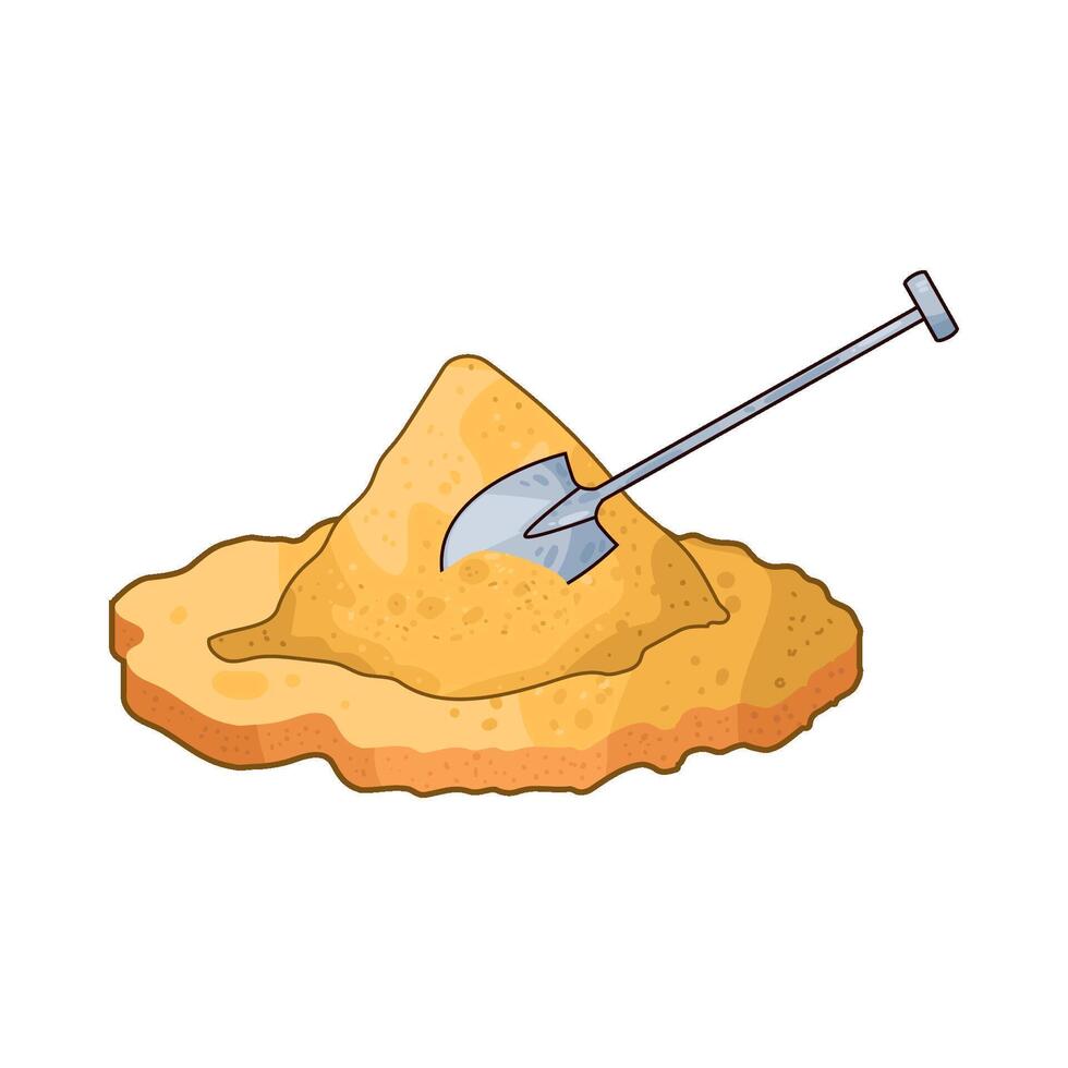 Illustration of sand shovel vector