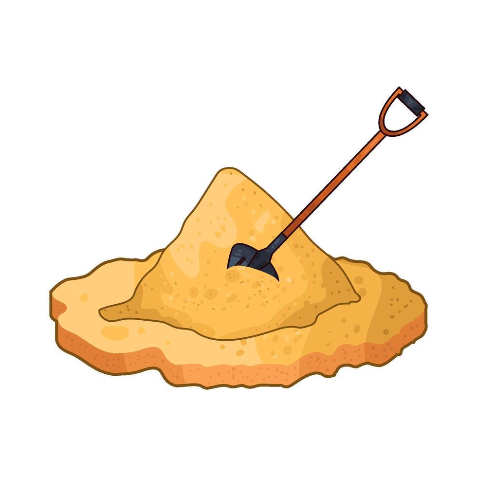 Illustration of sand shovel vector
