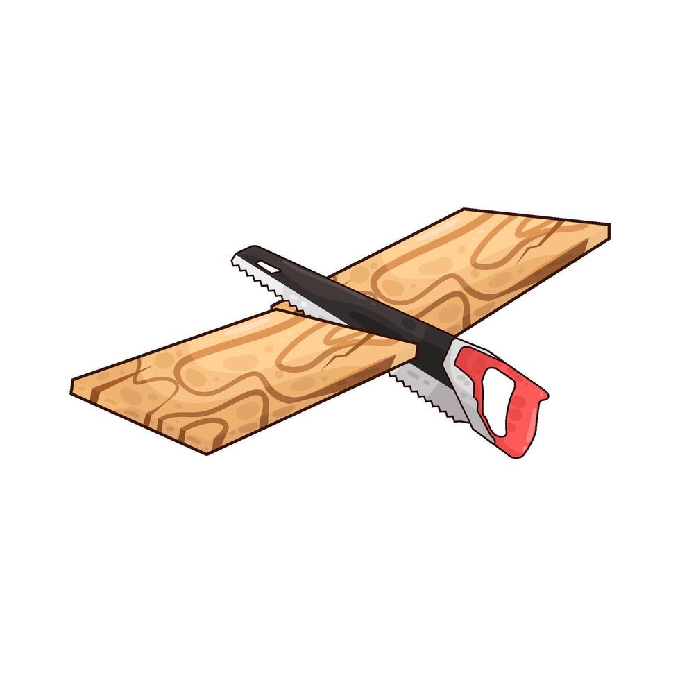 Illustration of wood cutting vector