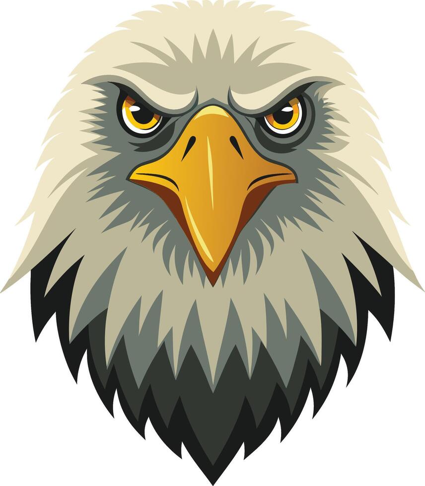 Eagle head on white background vector