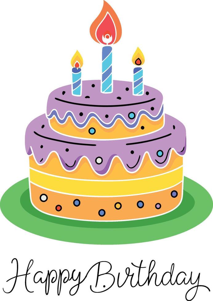 Happy Birthday Day greeting Card illustration vector