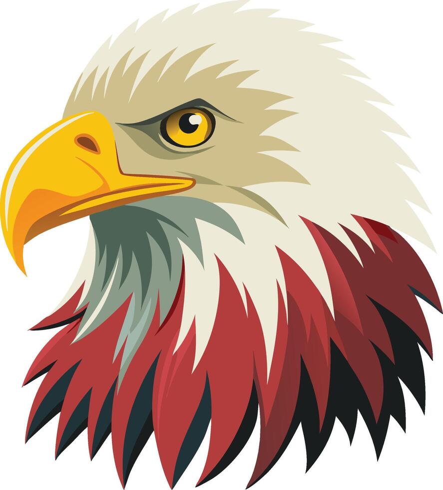 Eagle head on white background vector