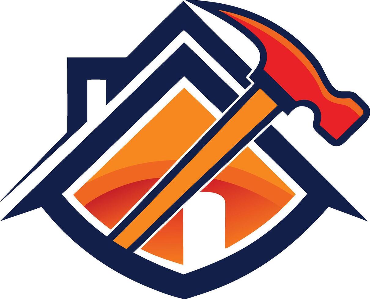 Roofing House logo Or Icon vector