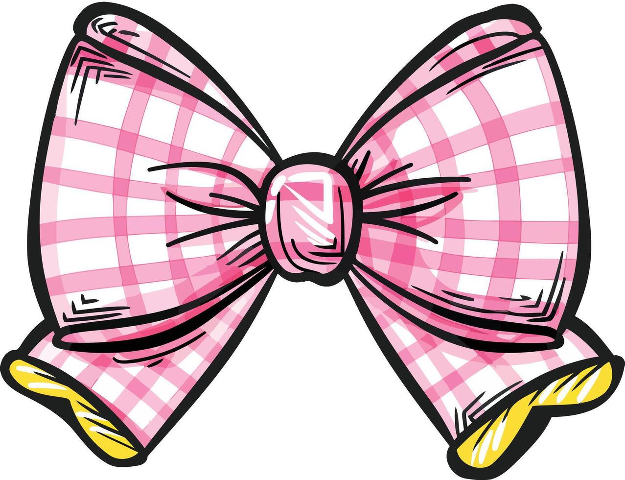 cute pink bow illustration used for invitation design, decoration vector