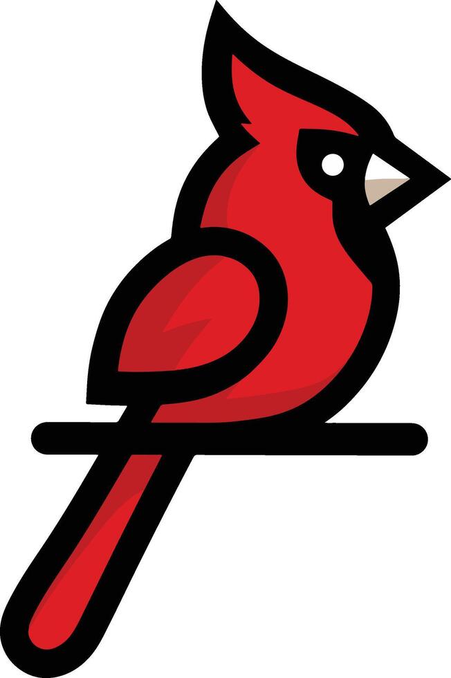 Cardinal Simple Mascot Logo Illustration vector