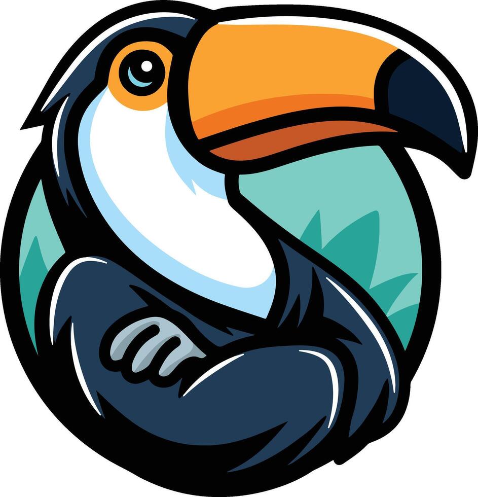 Cute Toucan Bird Mascot Illustration vector