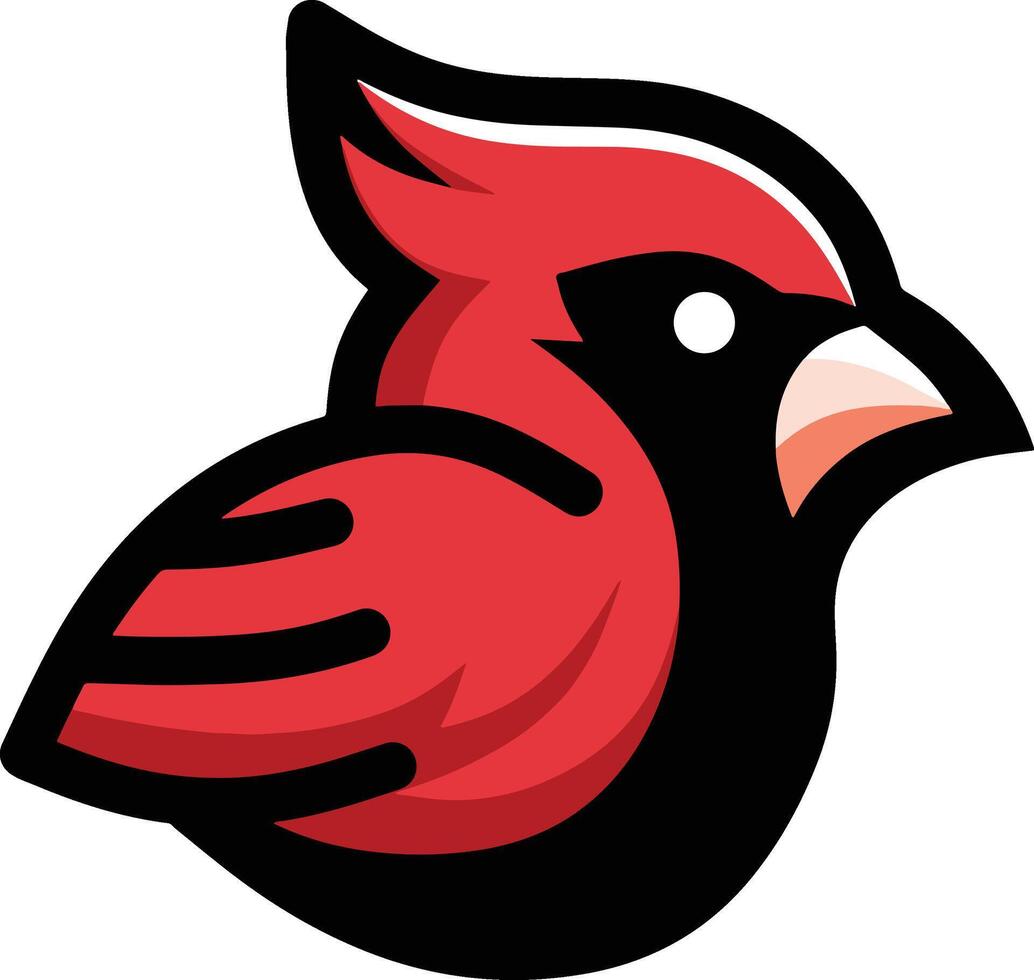 Cardinal Simple Mascot Logo Illustration vector