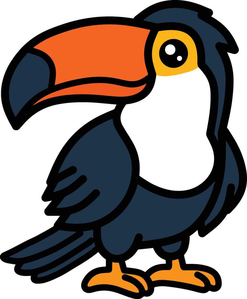 Cute Toucan Bird Mascot Illustration vector