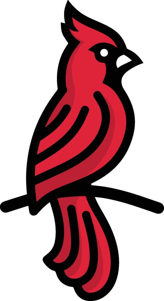 Cardinal Simple Mascot Logo Illustration vector