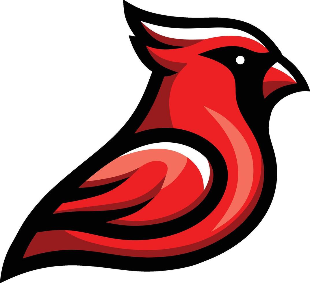 Cardinal Simple Mascot Logo Illustration vector