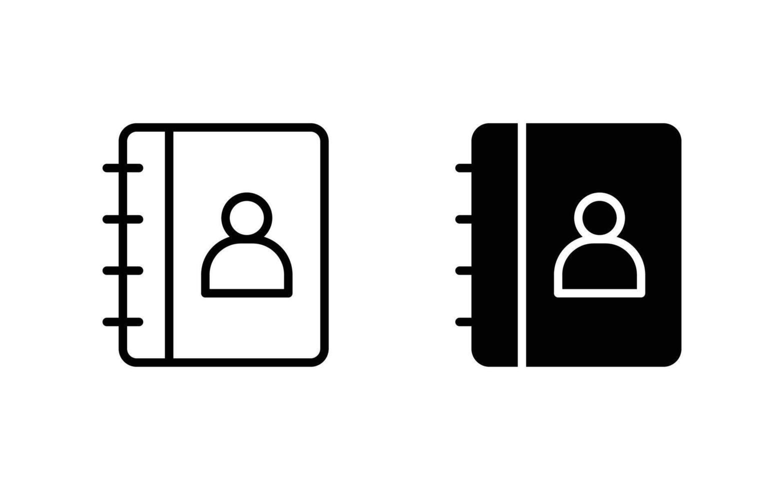 Address book icon vector