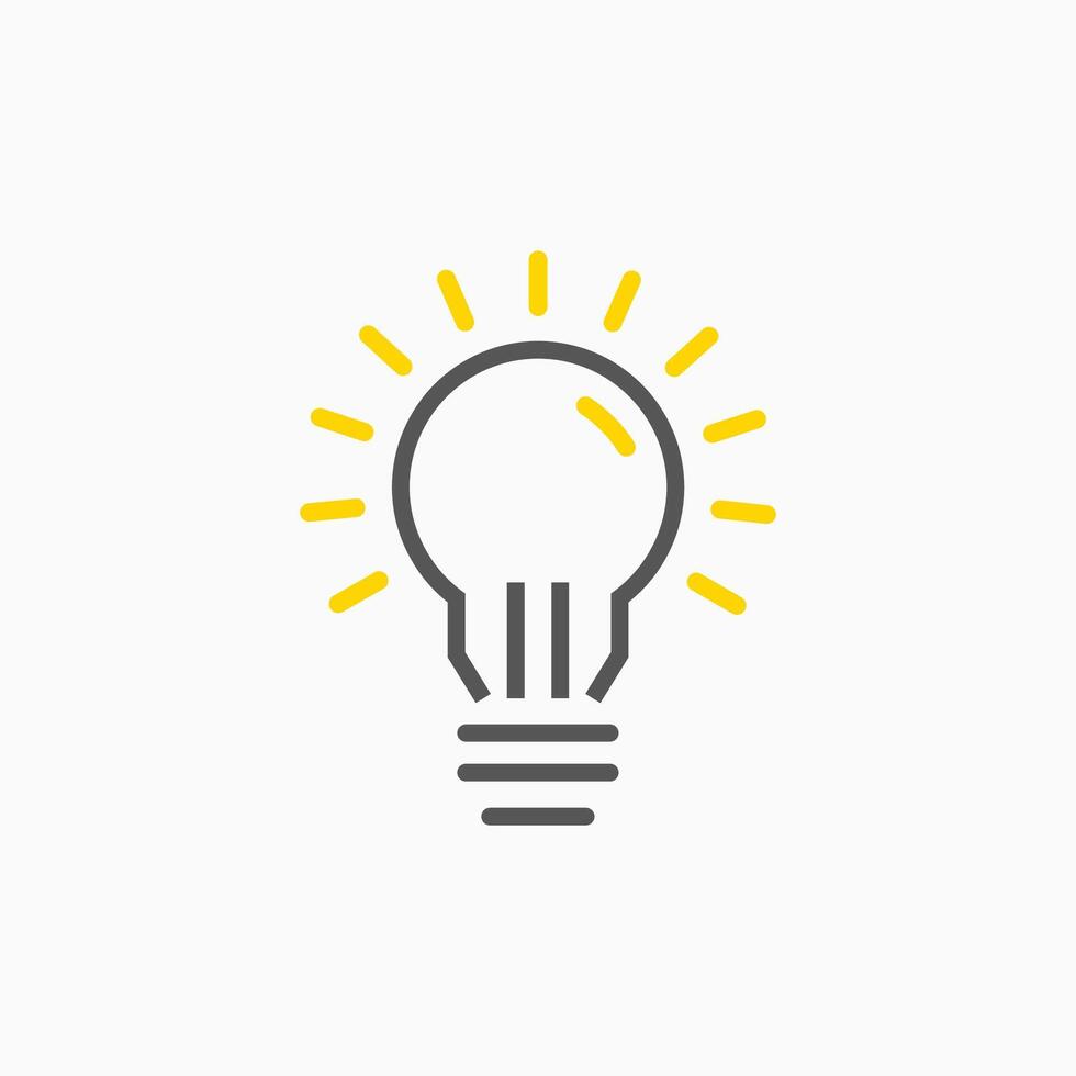 light bulb icon design. vector