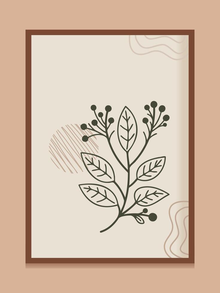 Modern boho abstract trendy background design. vector