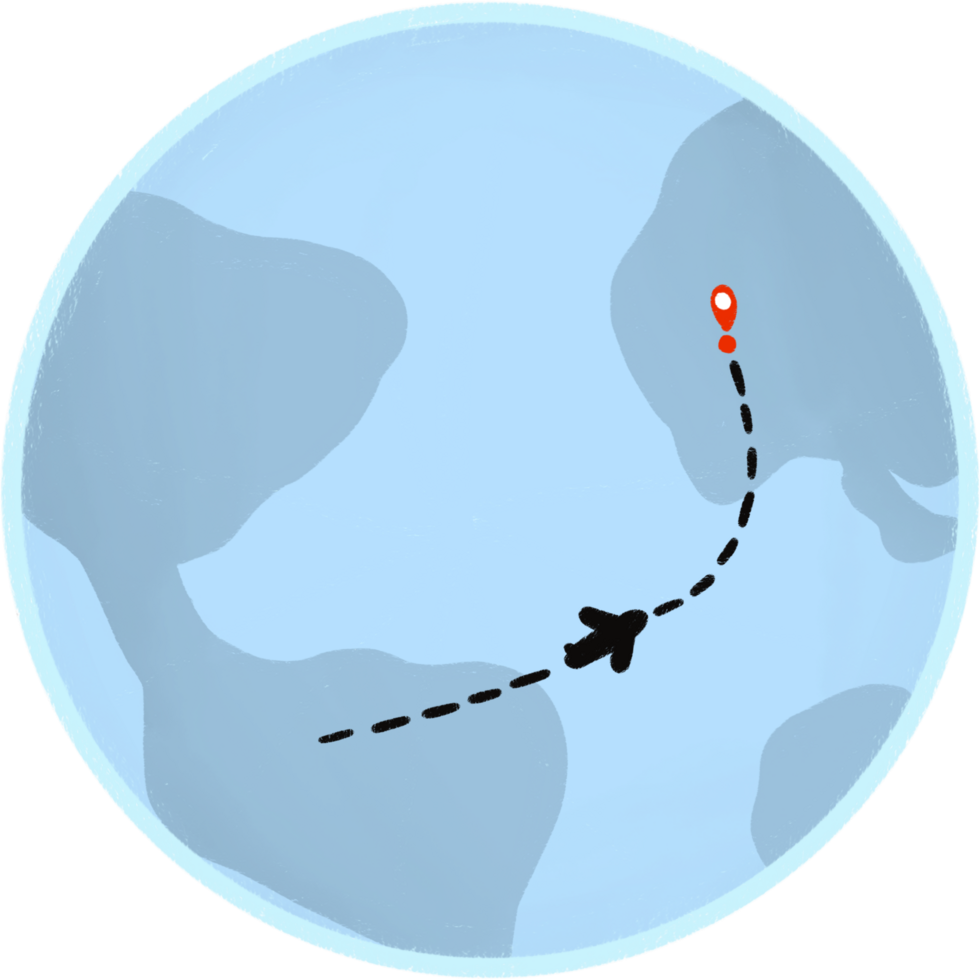 explore the world, travel concept, cartoon icon png