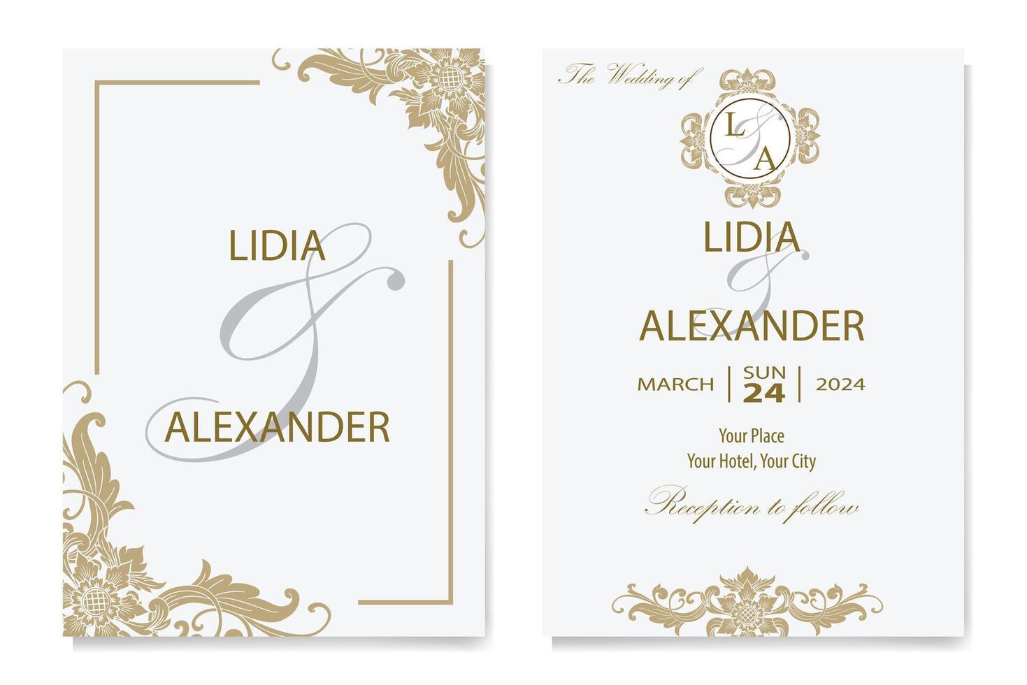 The Blooms Greenery Floral Foliage Ornament Corner Text Separator Elegance Frame for Invitations vector