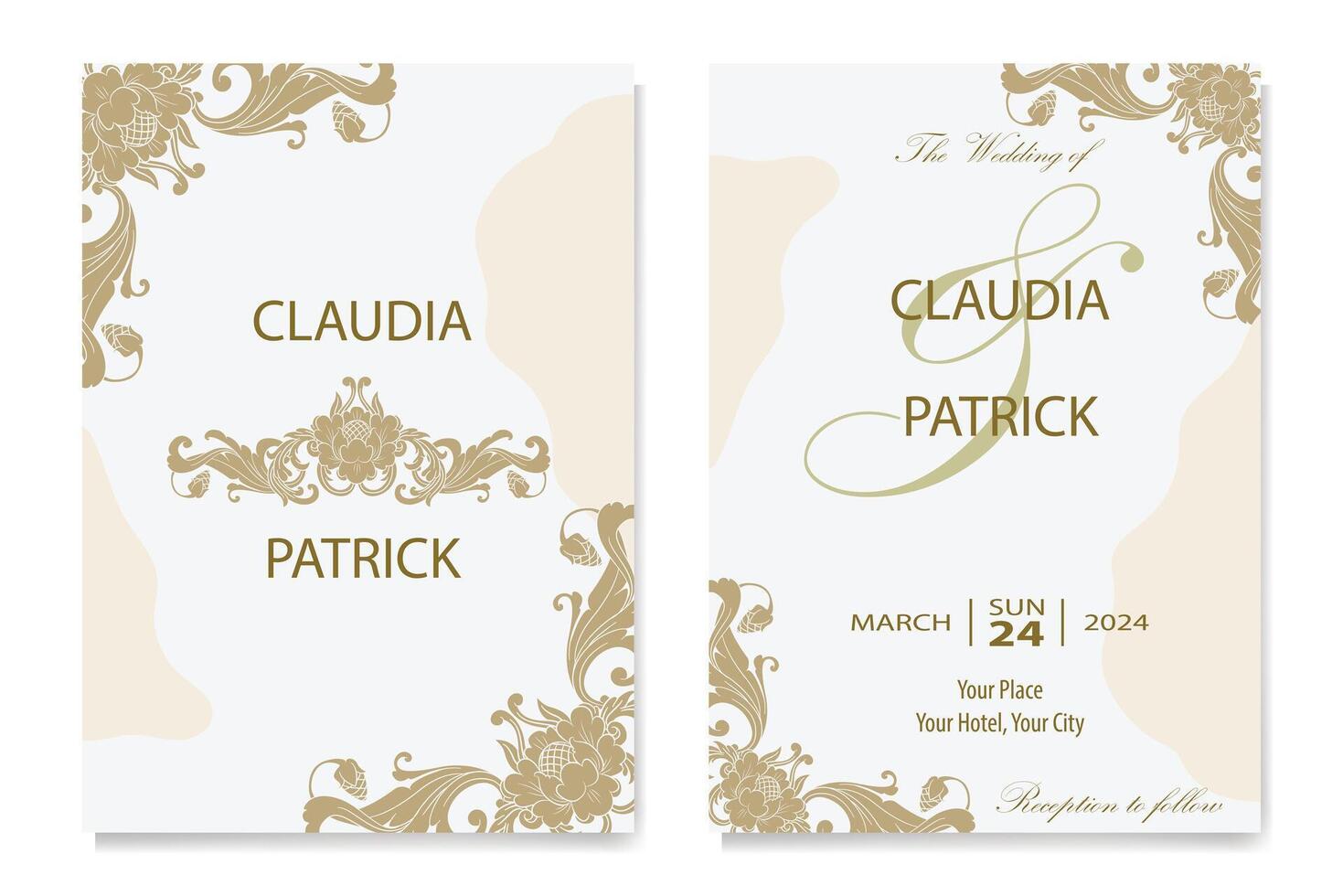 The Blooms Greenery Floral Foliage Ornament Corner Text Separator Elegance Frame for Invitations vector