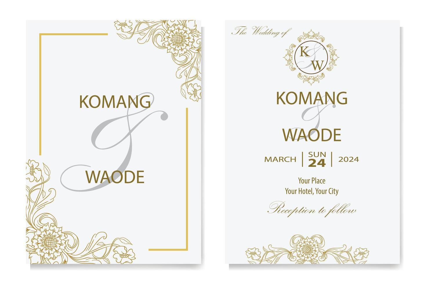 The Blooms Greenery Floral Foliage Ornament Corner Text Separator Elegance Frame for Invitations vector