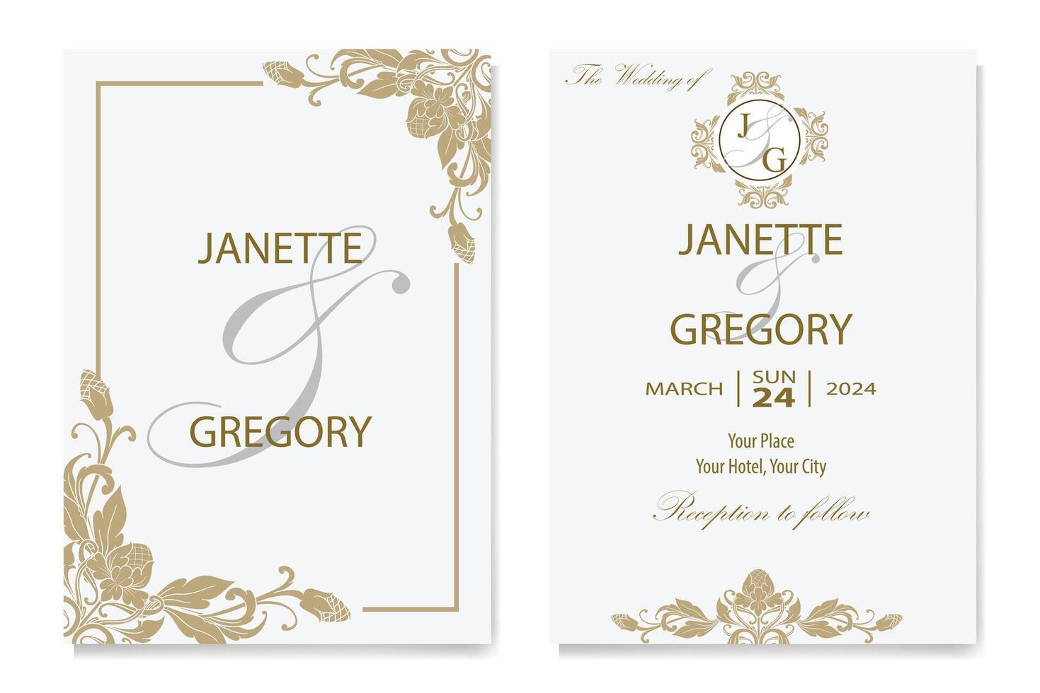 The Blooms Greenery Floral Foliage Ornament Corner Text Separator Elegance Frame for Invitations vector