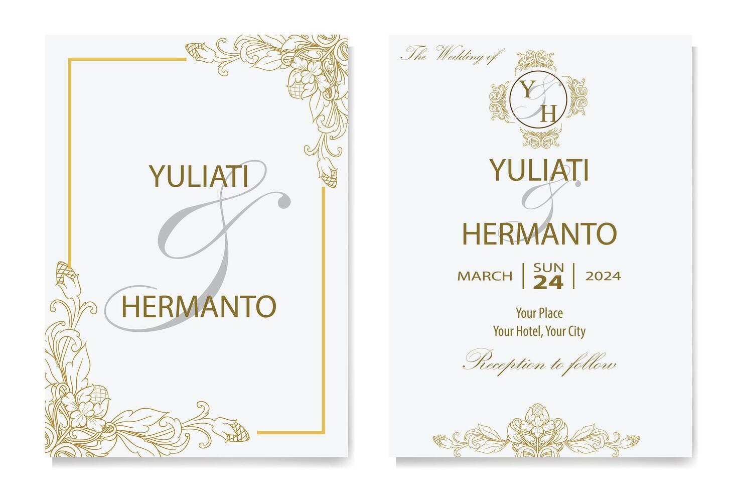 The Blooms Greenery Floral Foliage Ornament Corner Text Separator Elegance Frame for Invitations vector