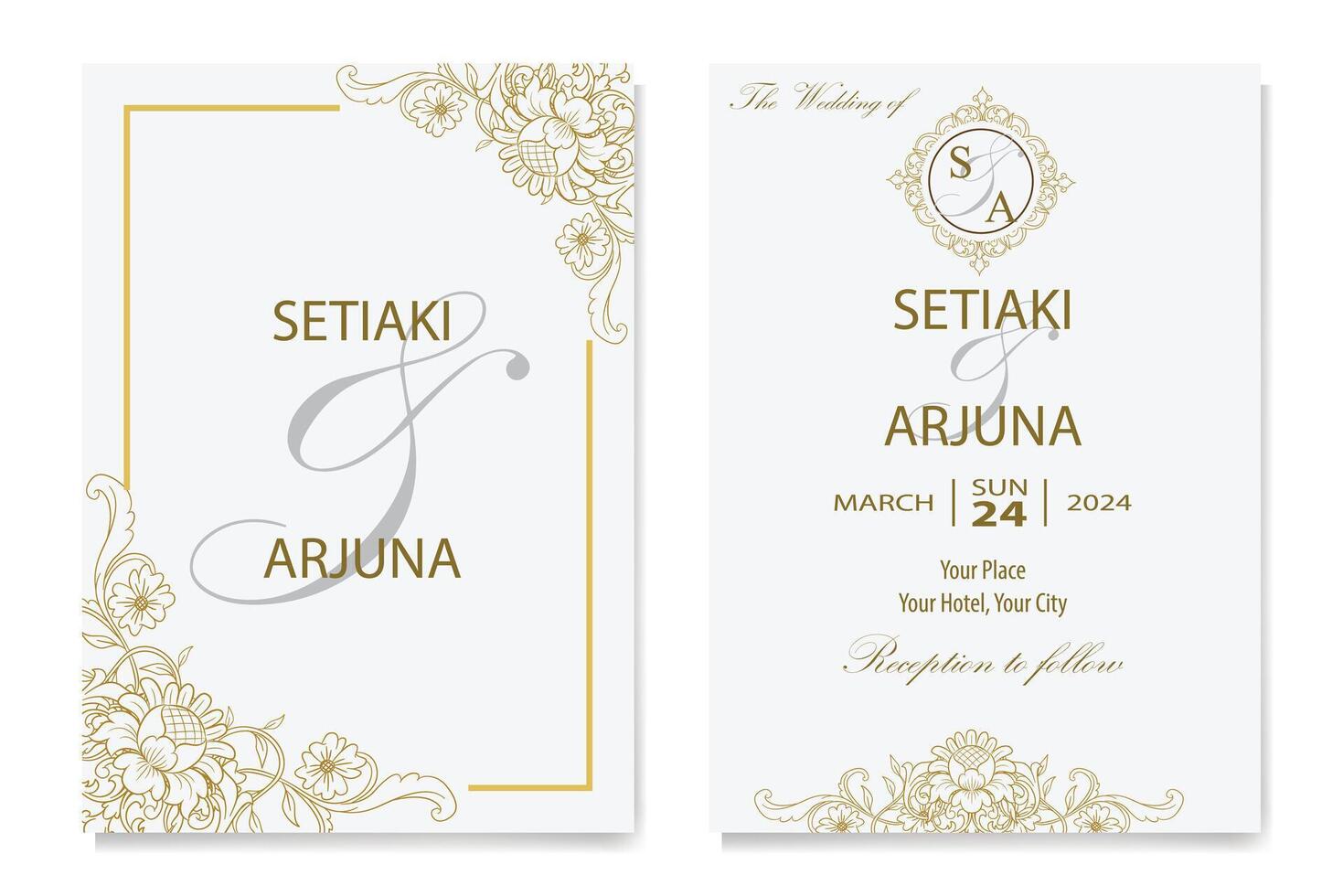 The Blooms Greenery Floral Foliage Ornament Corner Text Separator Elegance Frame for Invitations vector