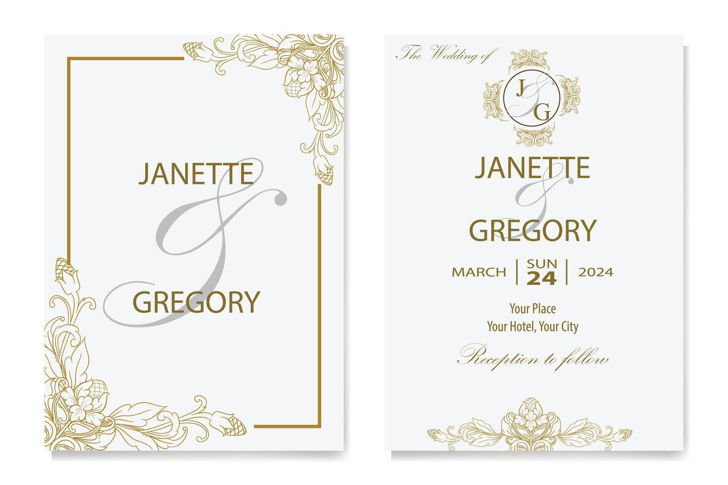 The Blooms Greenery Floral Foliage Ornament Corner Text Separator Elegance Frame for Invitations vector