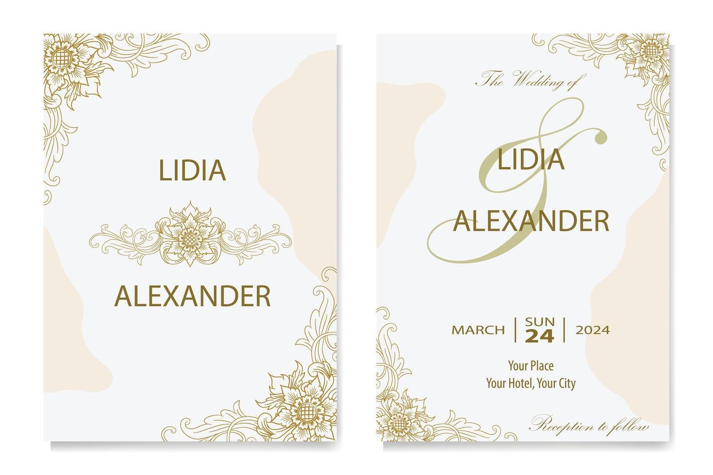The Blooms Greenery Floral Foliage Ornament Corner Text Separator Elegance Frame for Invitations vector