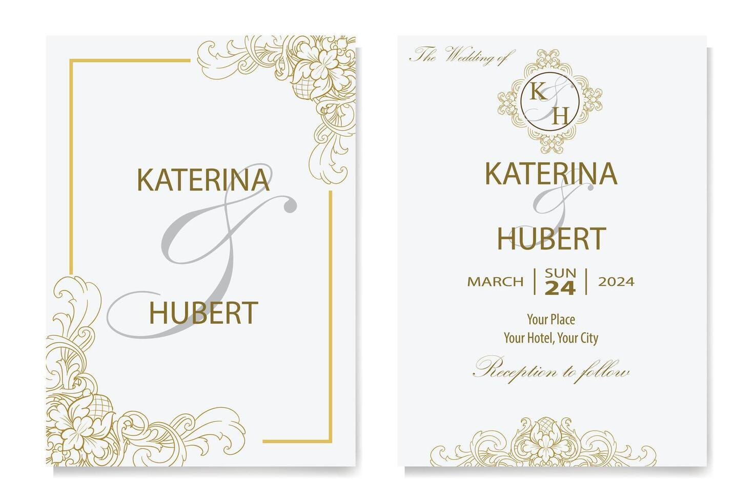 The Blooms Greenery Floral Foliage Ornament Corner Text Separator Elegance Frame for Invitations vector