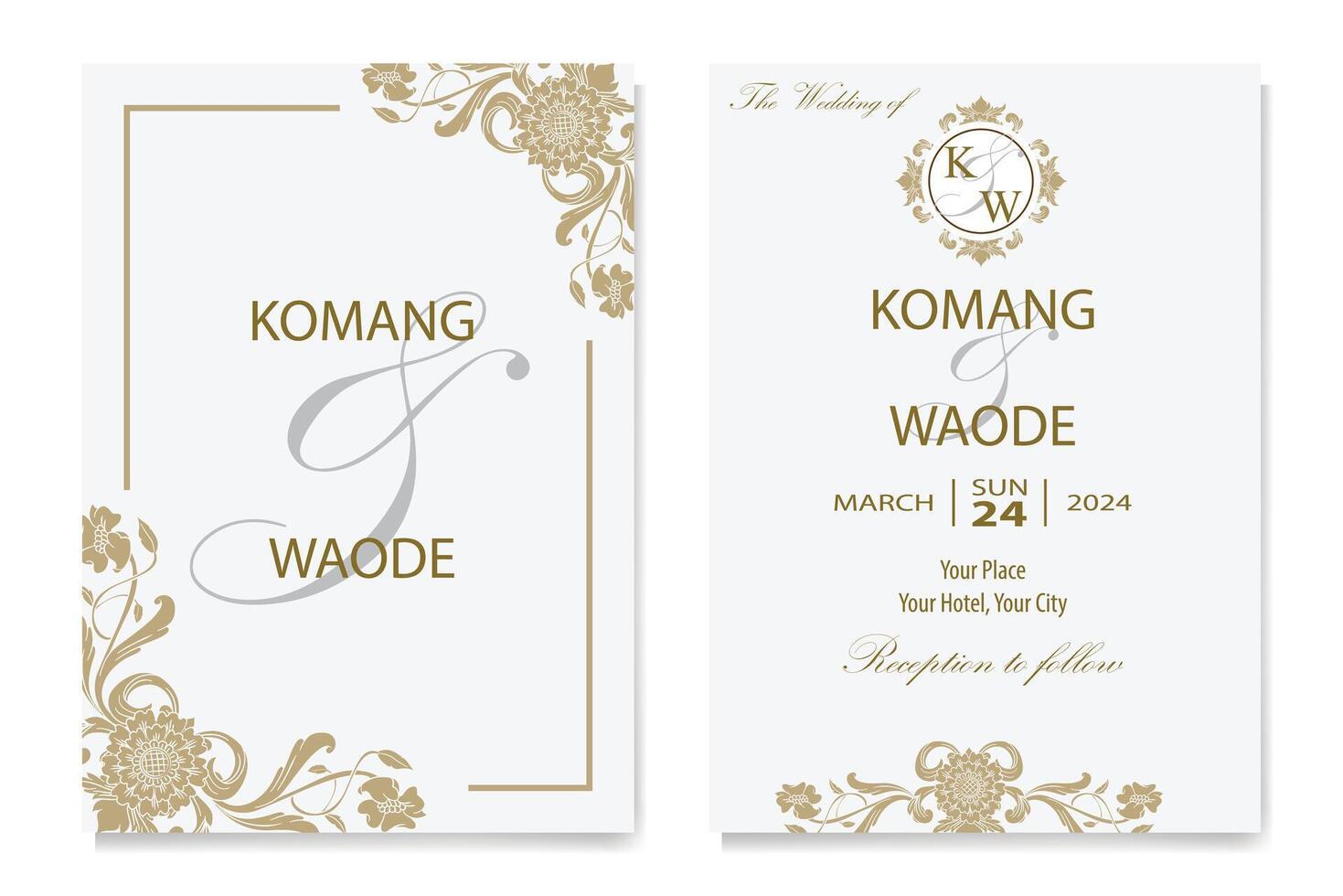 The Blooms Greenery Floral Foliage Ornament Corner Text Separator Elegance Frame for Invitations vector